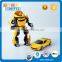 New cheap kids ABS Plastic Children yellow building block robot toy