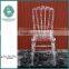 Transparent resin royal chairs wood king