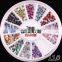12 Color Wheels Art Supplies Mini Acrylic Nail Art Rhinestone Manicure Wheels
