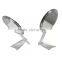 Transparent frame 5X magnifying cosmetic handheld mirror