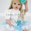Soft safety material cheap girls toys 22 inches silicone doll made in China