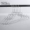 Cheap Custom Supermarket Non-slip Wire Metal Chrome Clothes Hangers for Laundry
