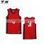 promotional mesh fabric basketball jersey black and red