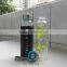 400ml BPA free sealed lid borosilicate glass water bottle with silicone sleeve