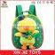 plush duck travel backpack canvas children backpack cute kids school bag with plush toy