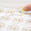 OEM gold hot stamping self adhesive clear vinyl sticker printing with company LOGO