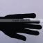 Double sides black PVC dotted cotton gloves