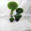Artificial bonsai plant artificial boxwood topiary grass balls price with tree trunks
