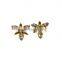 18K gold plated flower design aurora borealis crystals earring