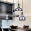 2016 New Arrival 220V Electroplating Glass Pendant Light Iron Loft Pendant Lamps