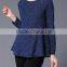 A-line Plus Size XXXL Fashion Cutting Blouse Design for Fat Women Tops