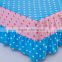 Microfiber Twin Full Queen Size 45" Drop Blue Dots Bed Skirting