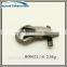 Plain shoes buckle neutral style brush gun metal plated with iron fixing legs