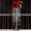beautiful fashion tall modern crystal glass flower stand designs