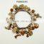 Wholesale fashion new design vintage metal flower charms chains bracelet