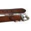 New Italian leather waist belt brown genuine leather custom belt buckle