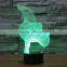 3D Optical Night Light Pterosauria 7 RGB Light Colors 10 LEDs AA Battery or DC 5V Mixed Lot