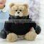 2016 Hot Sale Custom Black Clothe Bear Toy Cute Plush Teddy Bear
