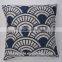 Custom printed pillow cases calssical blue geometric design home decor pillow case