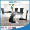 12mm tempered glass veneer dining table+metal base