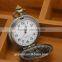 Ancient bronze flower skeleton pocket watch wholesale in bulk