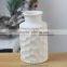 White Ceramic Vase for Faceted Cut Design