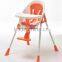 EN14988 safey simple baby folding plastic baby high low chair