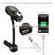 Wireless In-Car 1.8 Inch Bluetooth FM Transmitter with USB Car Charging Hands-Free Calling MP3 Player