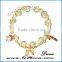 Cute cool women fashion Christmas beads glass crystal bracelet chain