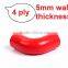 6.5mm high temperature reinforced automotive Red 90 degree silicone elbow hose rubber hose