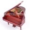 Wooden Piano Clockwork Music Box Elegant Musical Design Gift