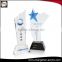 2016 lastest design custom plexiglass trophy with high transparent