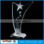Custom high quality clear acrylic trophy with engraving logos