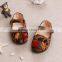 2016 wholesale Leopard grain baby leather dress shoes for girls