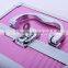 Soozier Professional Mirrored Makeup Artist Cosmetic Travel Mini Case with Pull-Out Trays - Pink