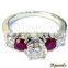 Ruby Engagement Rings, 14K White Gold Rings, Rings Jewelry