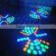 3 Claw moonflower 18W RGBYW LED Light and 500mW RB Animation Twinkling Laser Light