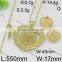Hot selling heart style gold color jewelry set from china suppliers jewelry