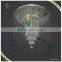 Hot sale butterfly LED crystal ceiling lamp, modern decorative hanging light