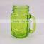 450ML Colorful Beverage Glass Mason Jars With Handle