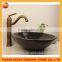 Yellow round circular outdoor wash basin sinks for decor