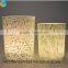 votive candle glass with decorative pattern