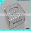 Hot wholesale clear acrylic tissue holder with base