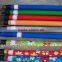 PVC coated wooden broom rod with various pvc and plastic cap