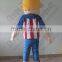big face boy mascot costumes with blue hat
