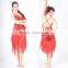 Wholesale Ladies Sexy Backless Sequins Embellished Latin Dance Fringe Dresses