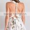 new in style wrap choker neck woman playsuit floral print sexy summer romper