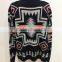 Women open chest knitted patterns aztec cardigan sweater