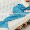 latest best-selling adutls ladies plain knitted oyster seamaid mermaid blanket
