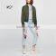 Wholesale woman bomber jacket custom satin jacket fashion woman apparel